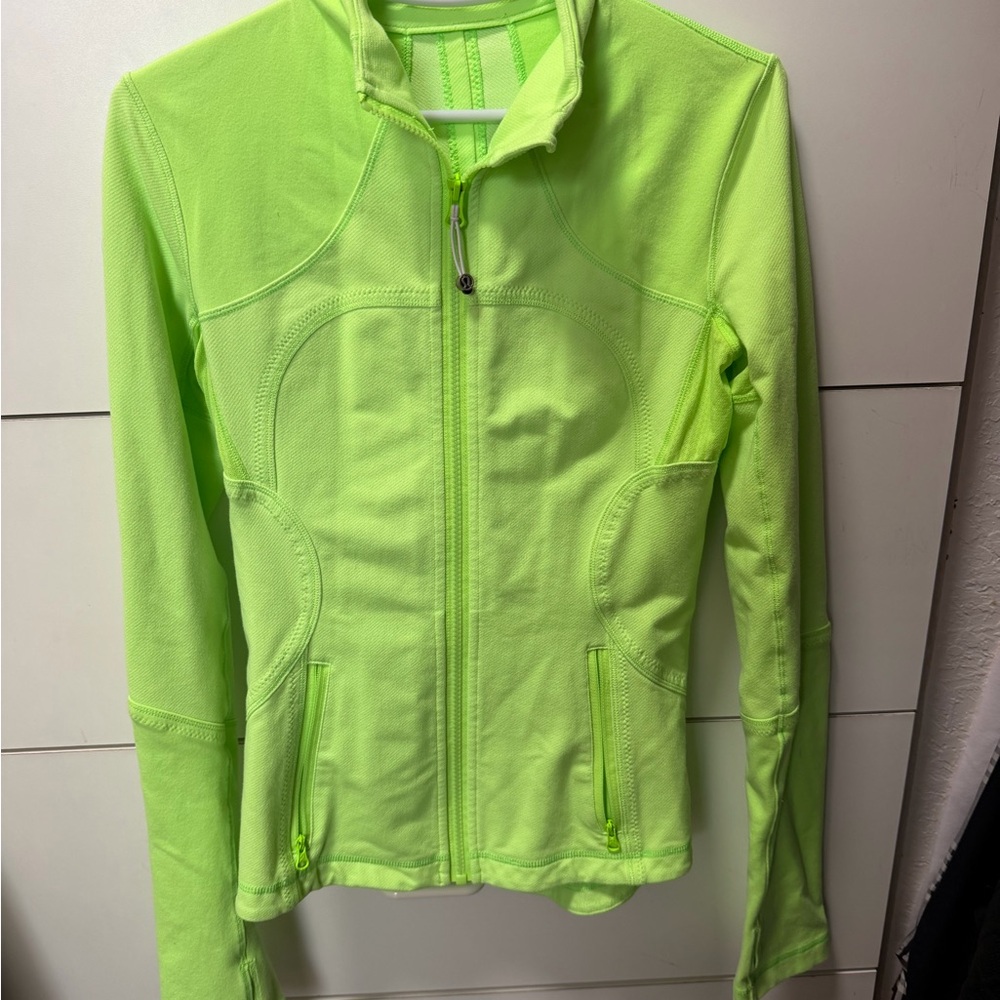 Lululemon Define Jacket Neon green size 4
